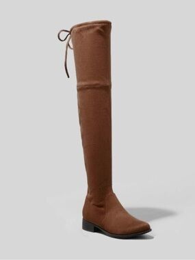 A New Day Sidney Over The Knee Boots Cognac Faux Suede Boots